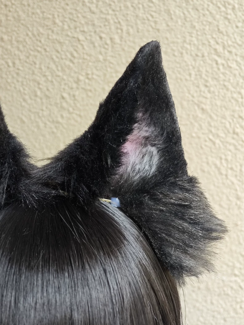Realistic Border Collie Ears – Faux Fur Cosplay Accessory - Image 2