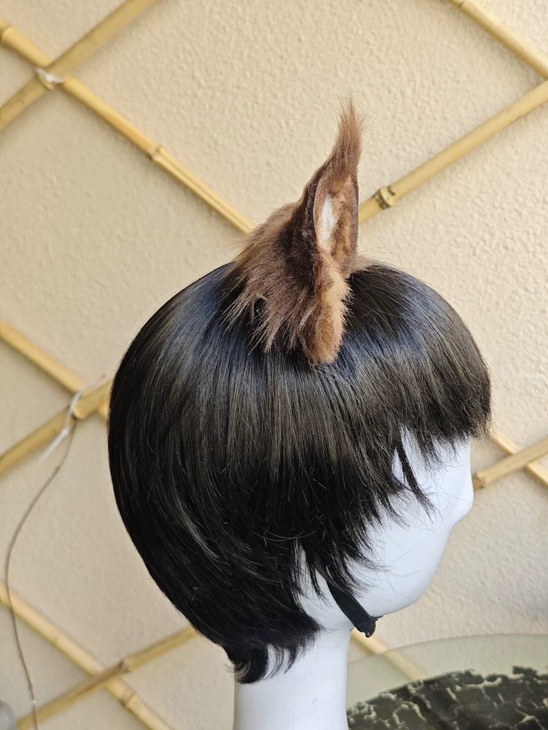 Realistic Plush Cat Ears – Handmade Faux Fur Hairpiece - Image 4