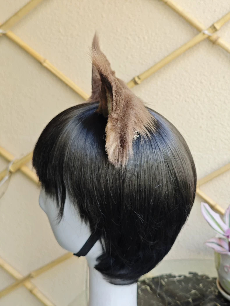Realistic Plush Cat Ears – Handmade Faux Fur Hairpiece - Image 6