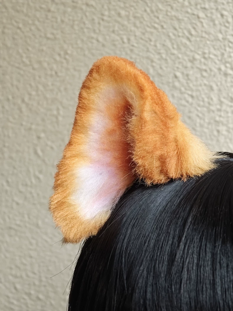 Handmade Shiba Inu Plush Ears for Cosplay - Image 1