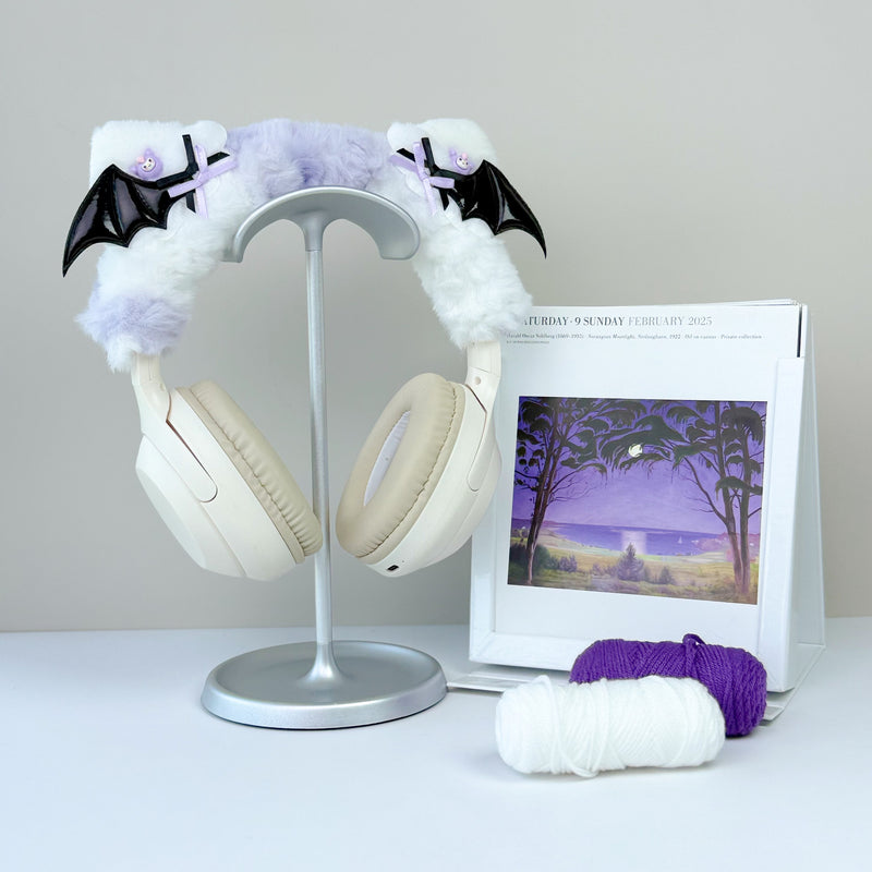 Kuromi Inspired Bat Wing Headphone Cover