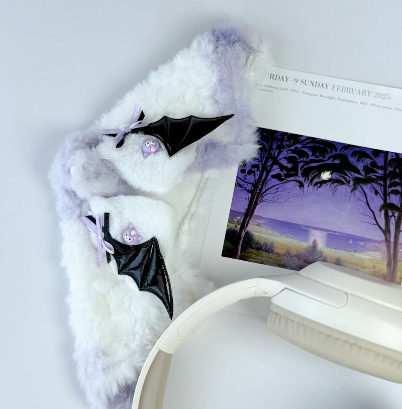 Kuromi Inspired Bat Wing Headphone Cover