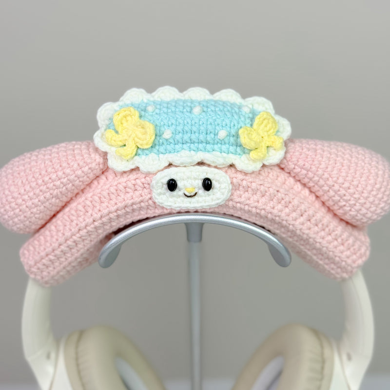 My Melody-Inspired Crochet Headphone Cover