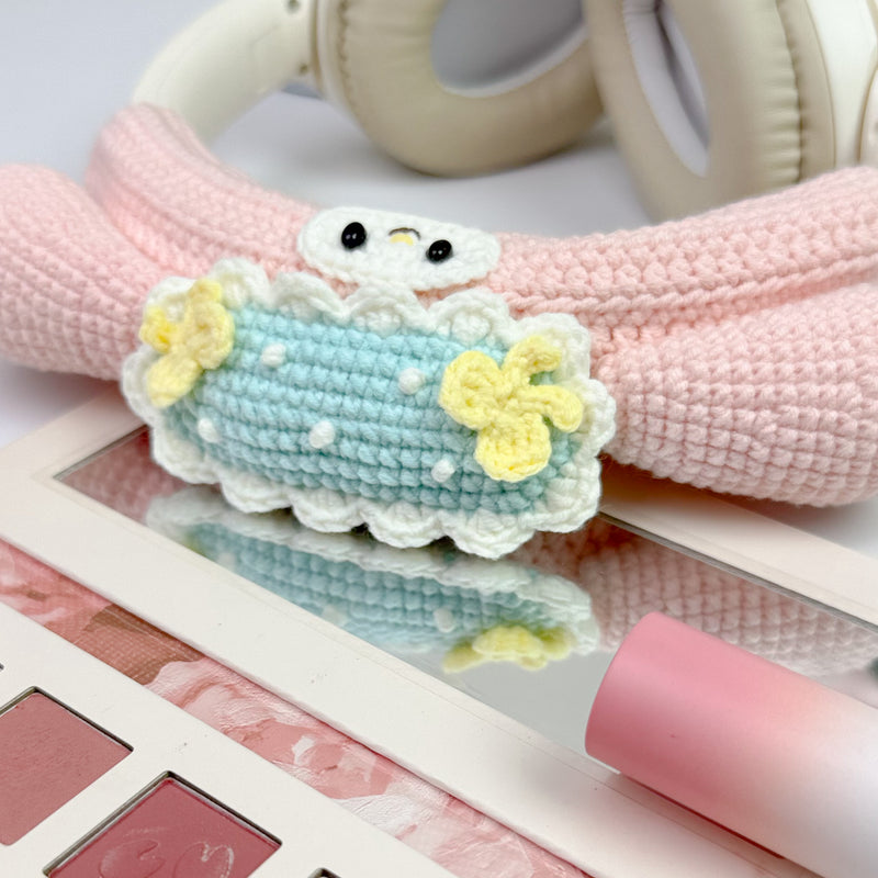 My Melody-Inspired Crochet Headphone Cover