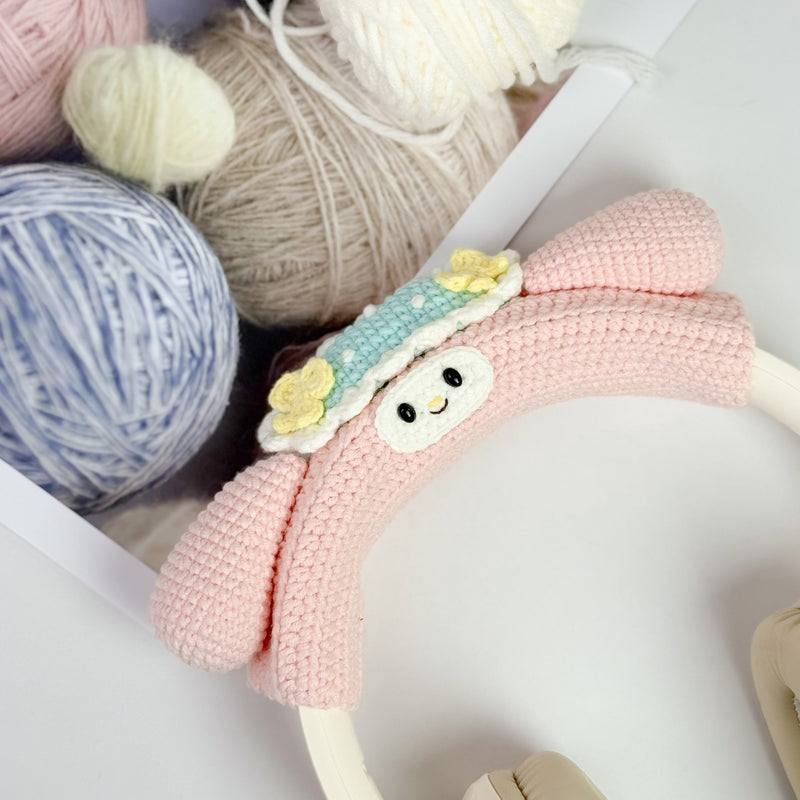 My Melody-Inspired Crochet Headphone Cover