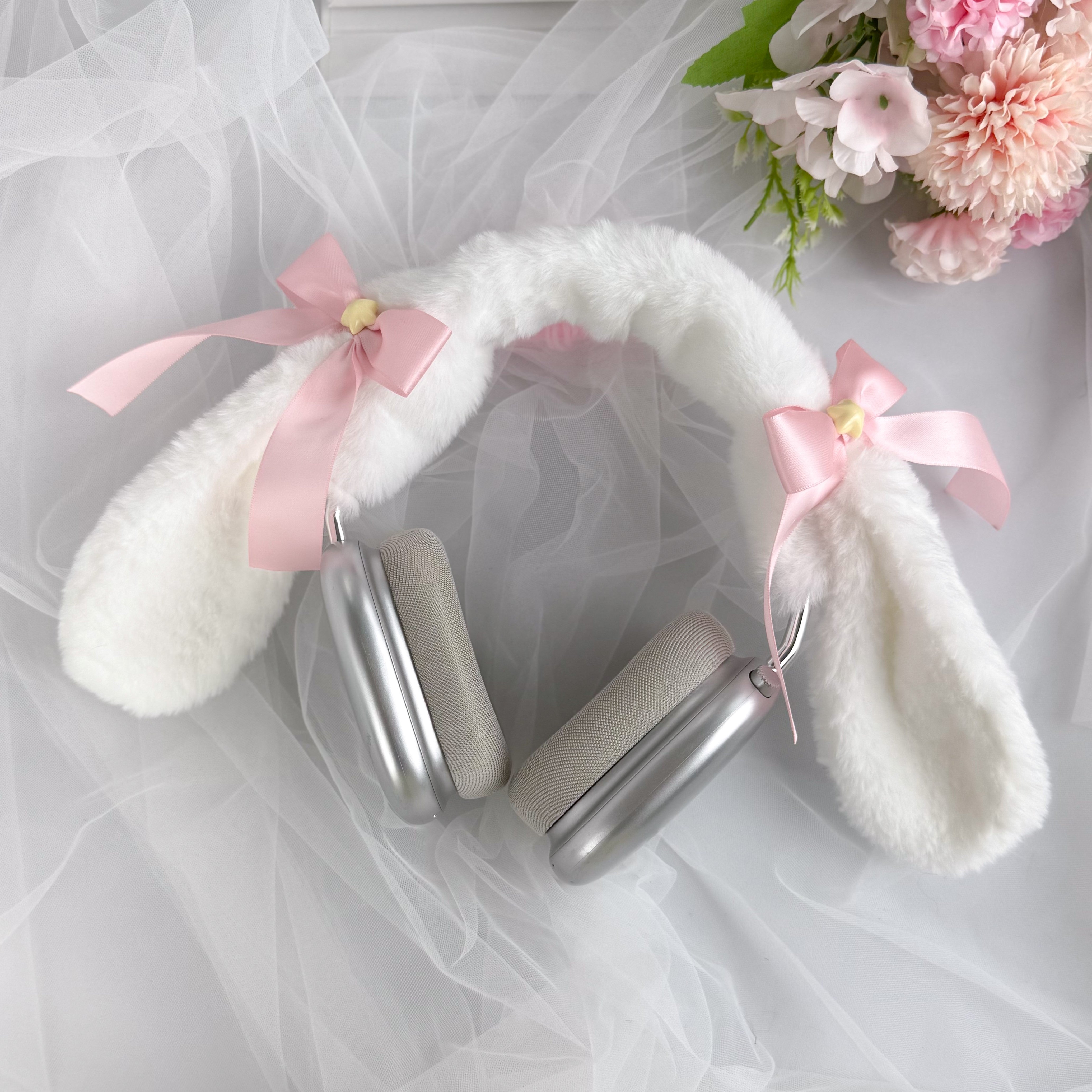 Cinnamoroll Ear Headphone Cover with Pink Bow