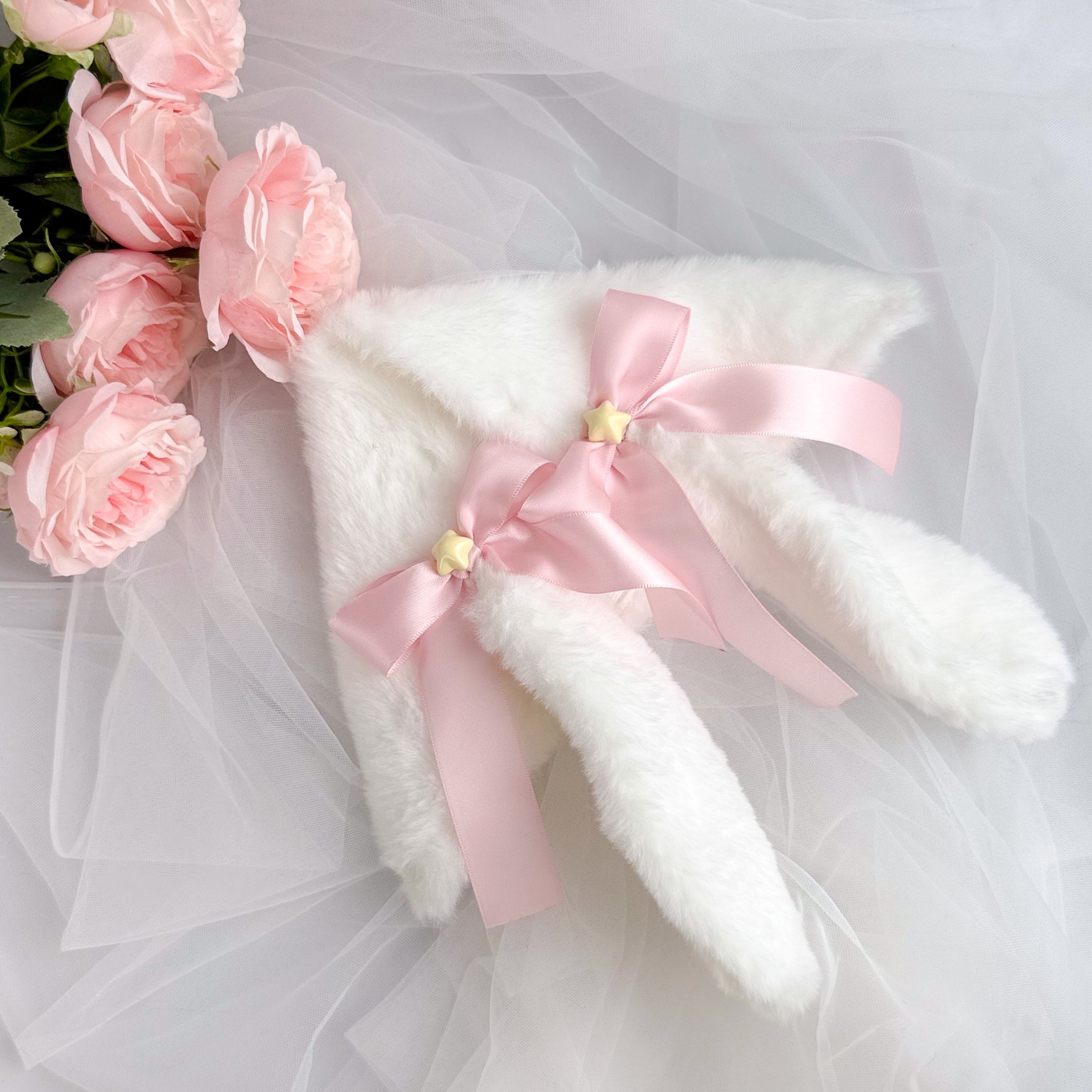 Cinnamoroll Ear Headphone Cover with Pink Bow