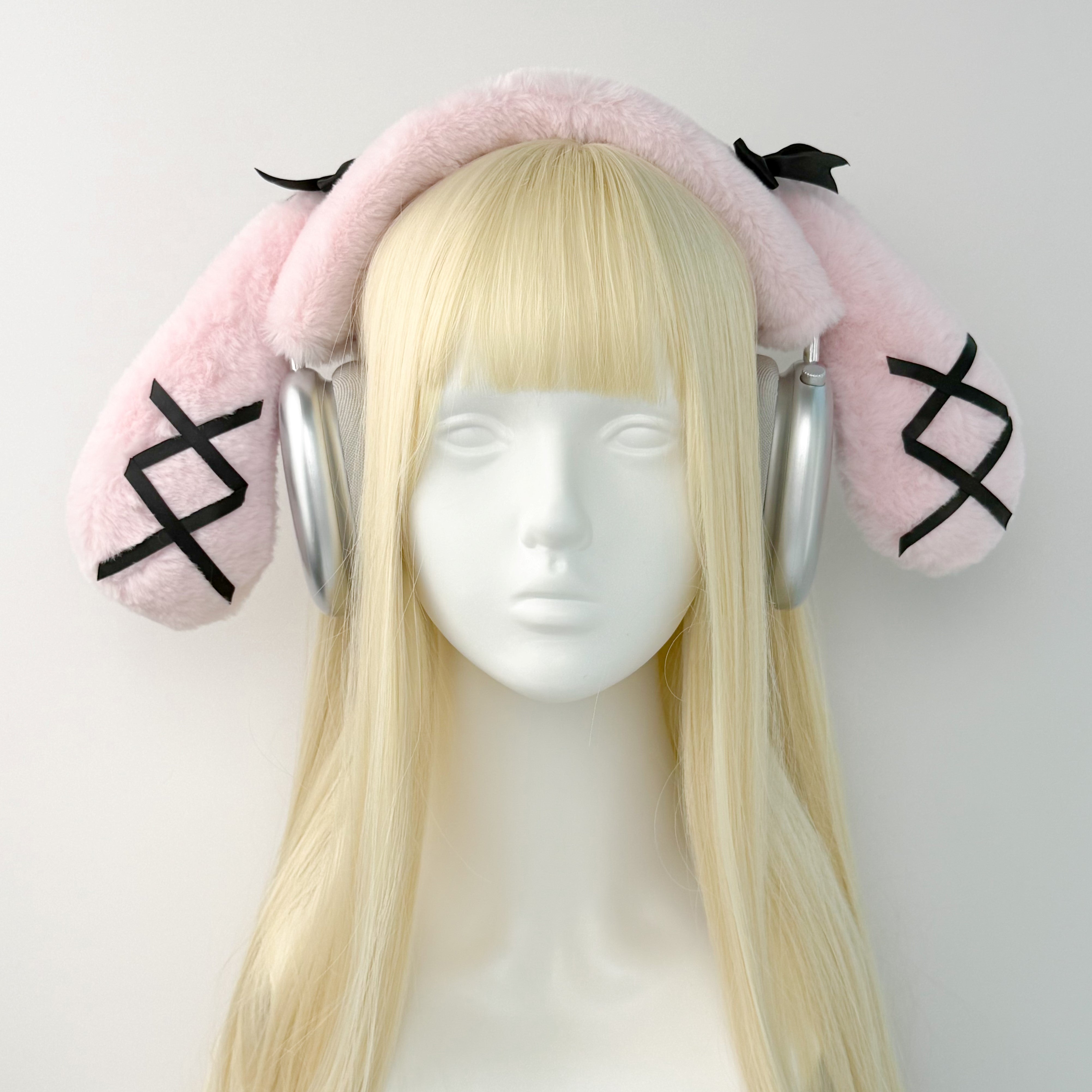 Pink Bunny Ear Headphone Cover