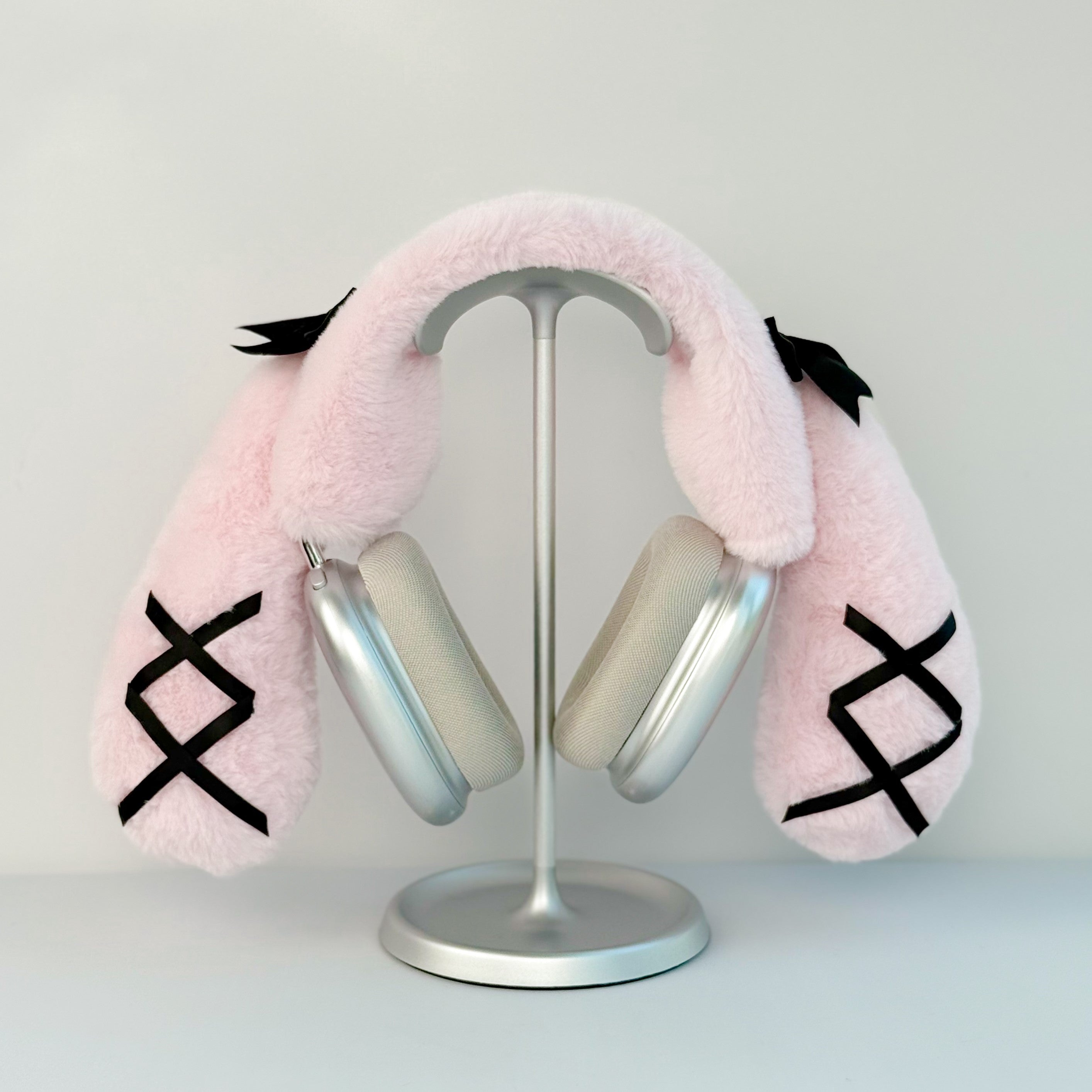 Pink Bunny Ear Headphone Cover