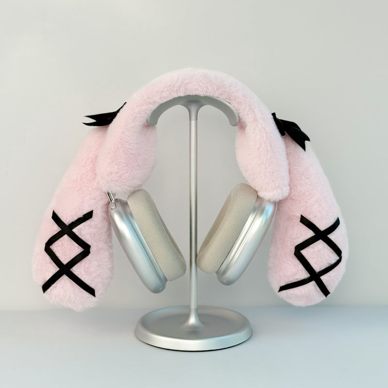 Pink Bunny Ear Headphone Cover