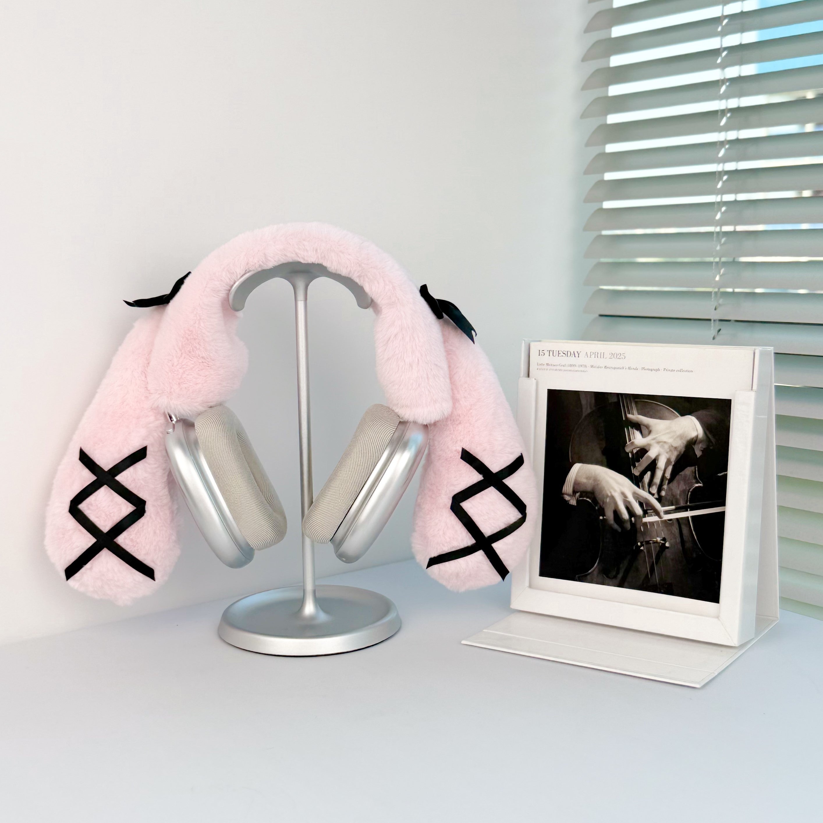Pink Bunny Ear Headphone Cover