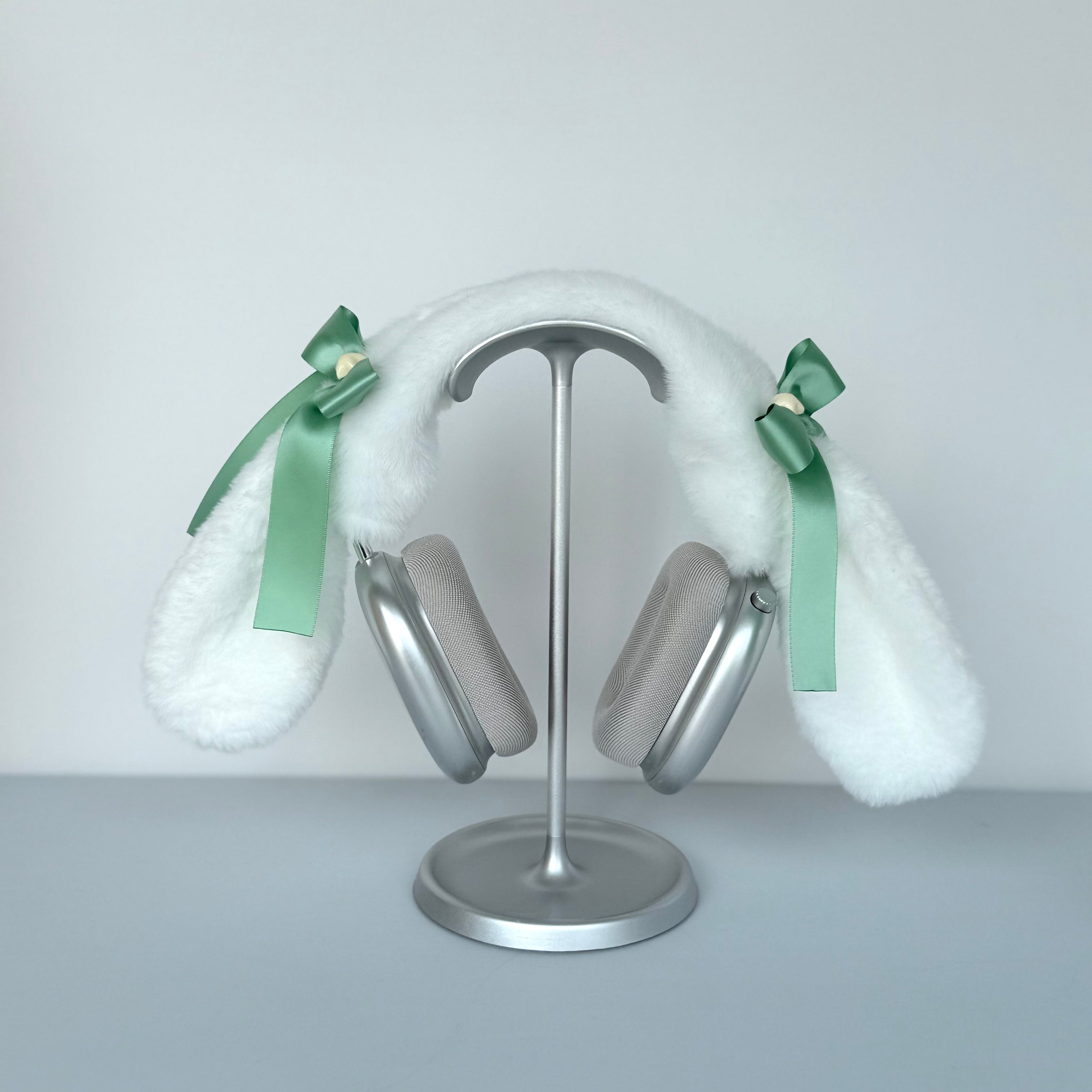 Cinnamoroll Inspired Headphone Cover with Mint Green Ribbon