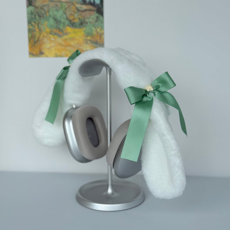 Cinnamoroll Inspired Headphone Cover with Mint Green Ribbon