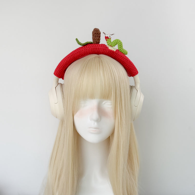 Crochet Caterpillar Headphone Cover