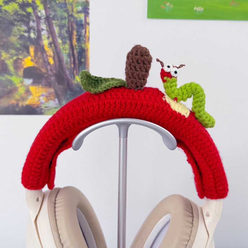 Crochet Caterpillar Headphone Cover
