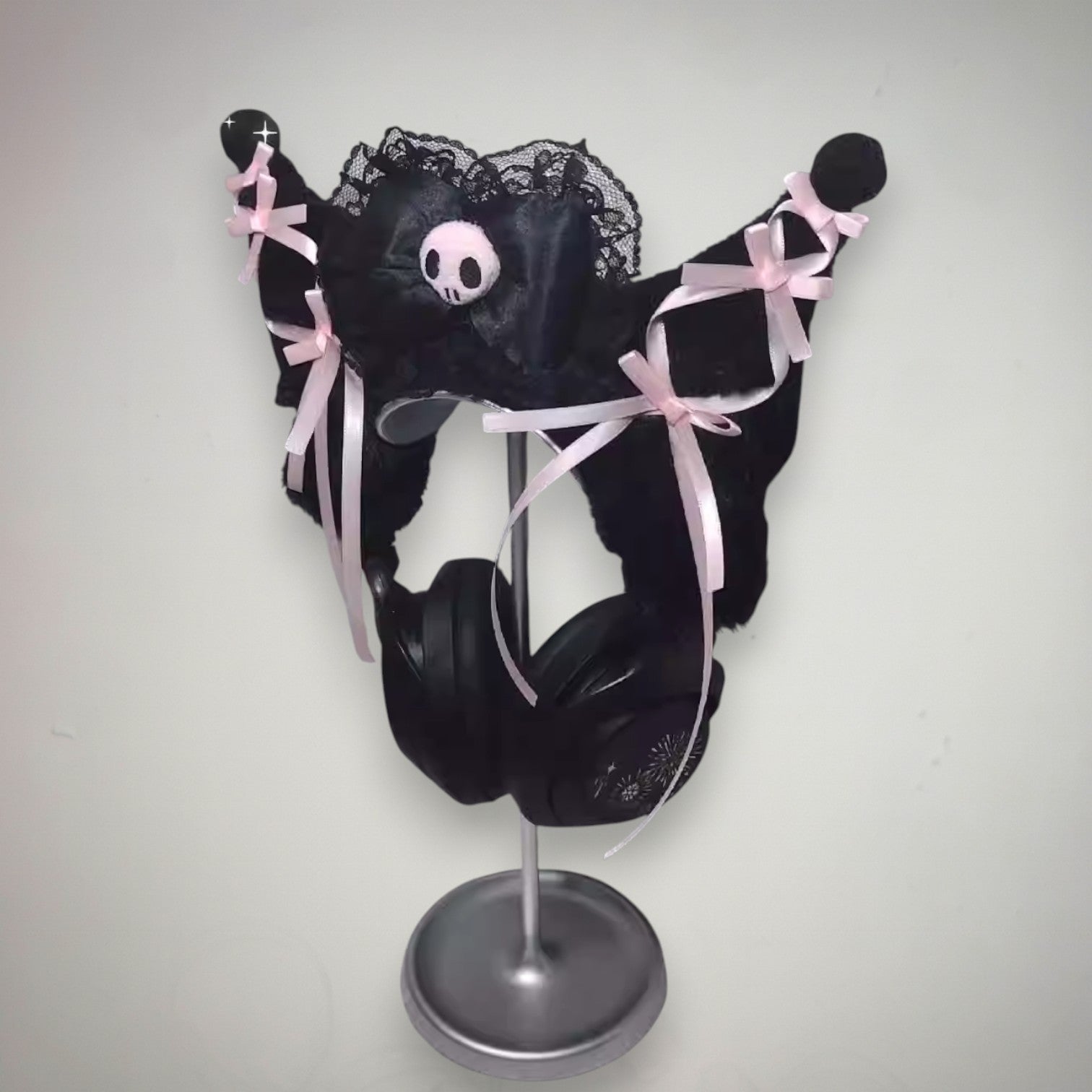 Gothic Kuromi-Inspired Headphone Cover