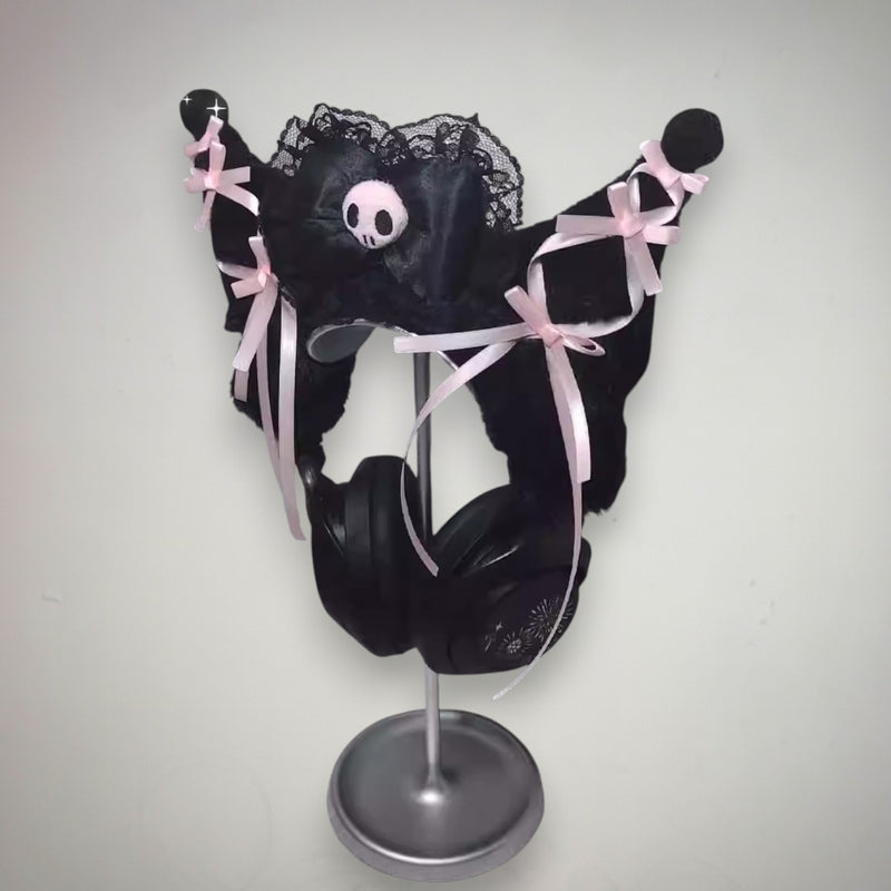 Gothic Kuromi-Inspired Headphone Cover