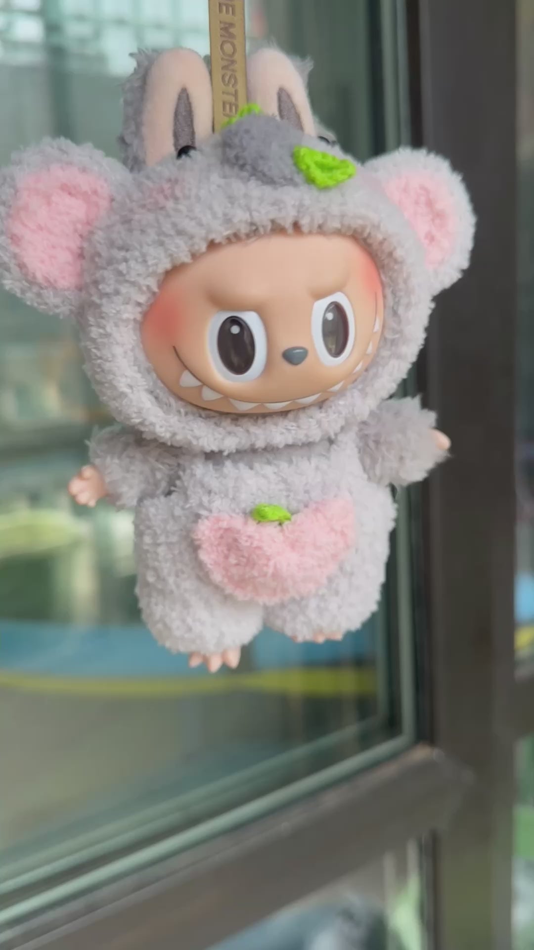 Charming Koala Labubu Doll Outfit – Cozy Hat & Overalls for THE MONSTERS Series - Video 1