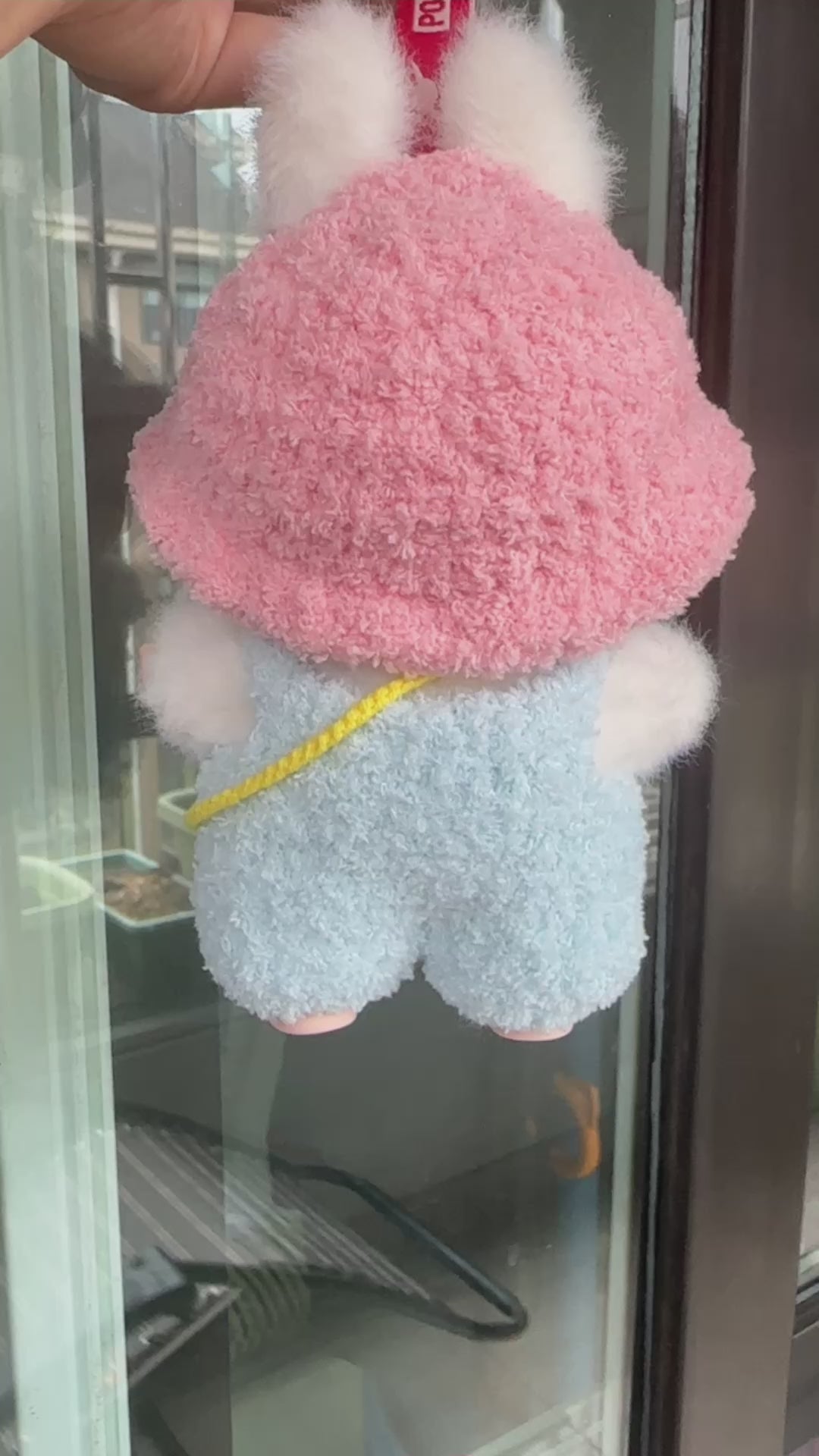 Labubu 'HAPPY BABY' Outfit – Pastel Plush Fashion for POPMART Collectors - Video 1