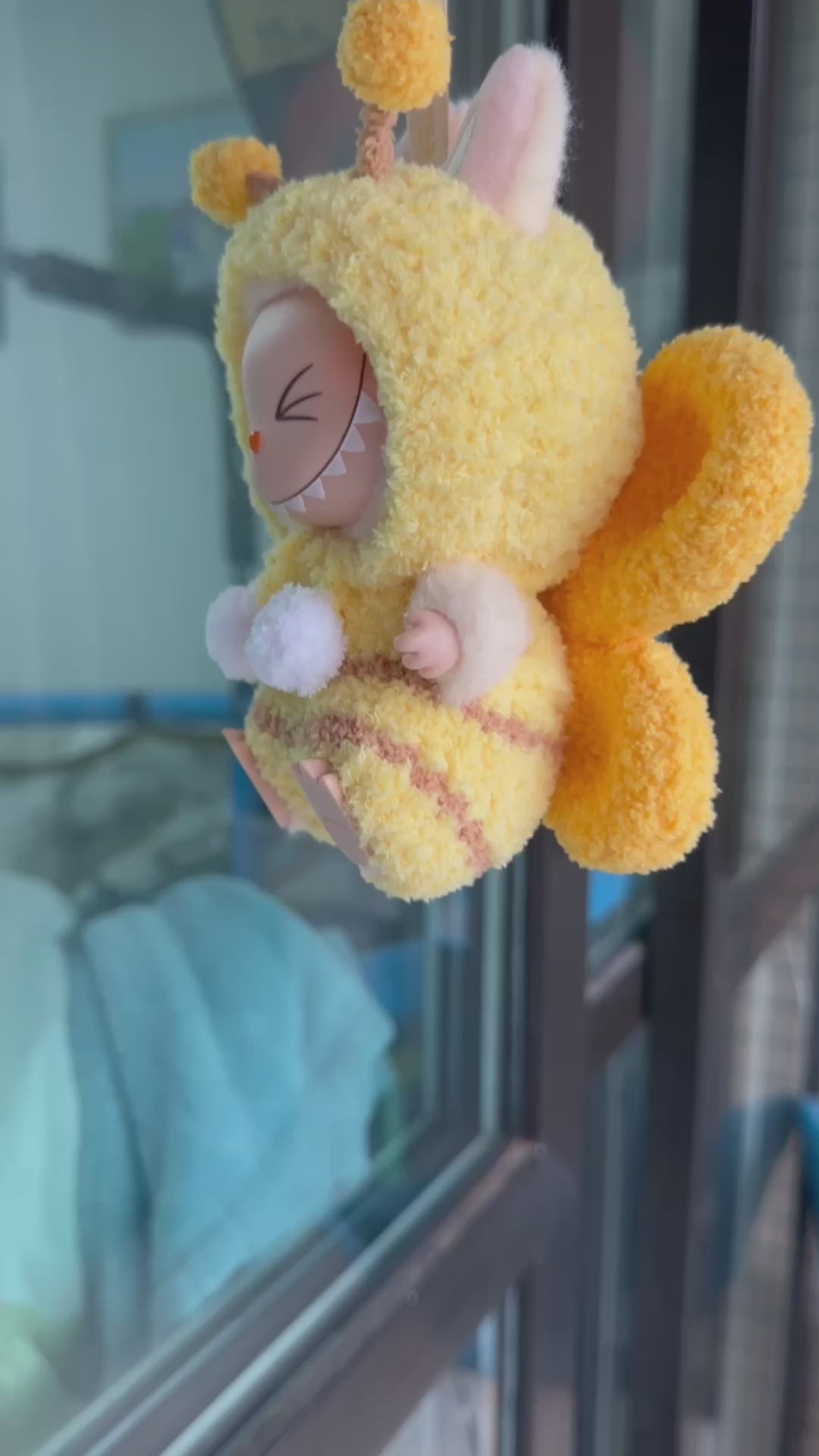 Adorable Labubu Bee Costume – Handmade Plush Outfit with Wings & Antennae for Playful Fun! - Video 1