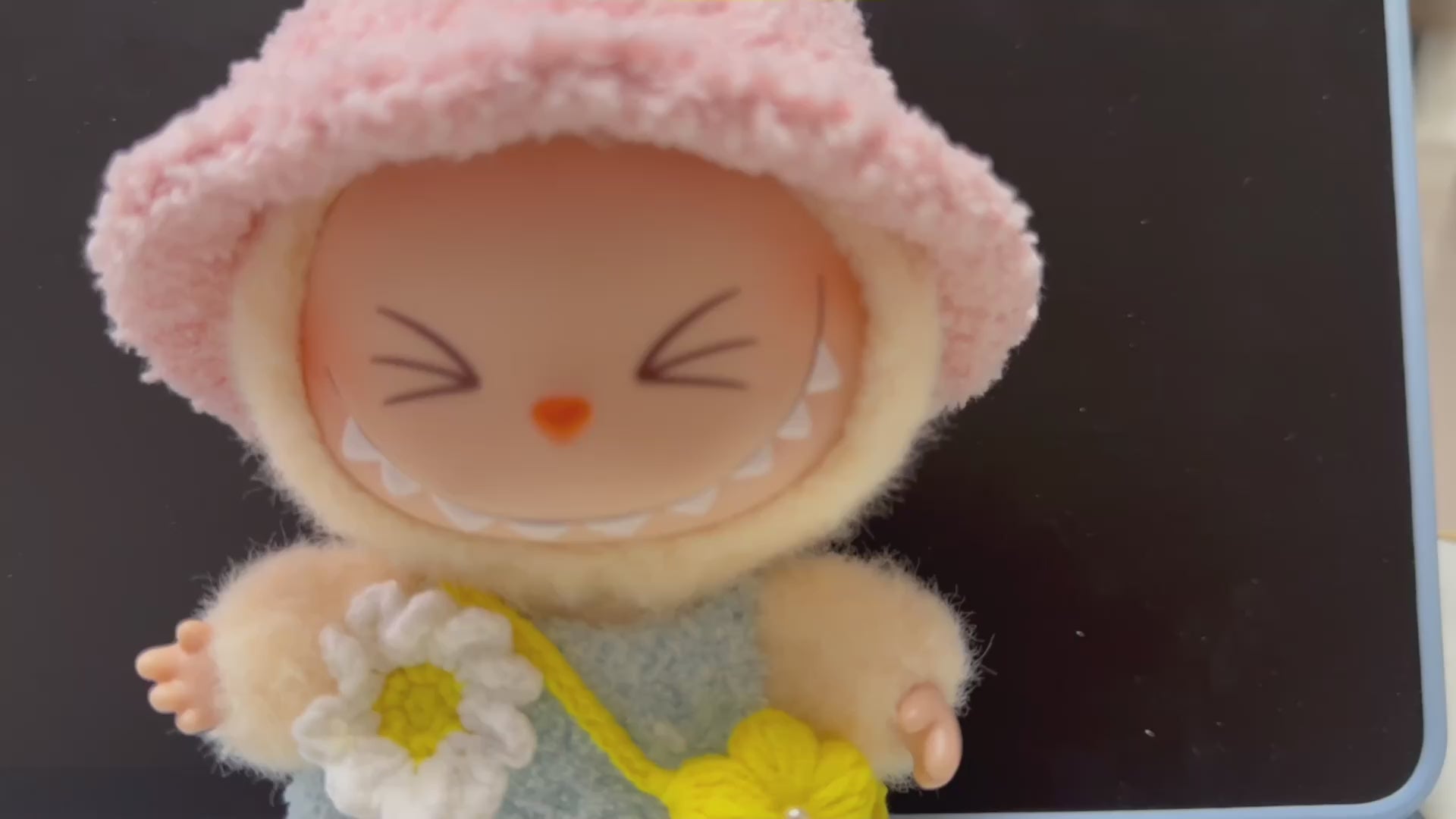 Charming Spring Labubu Doll: Pastel Plush Outfit with Floral Accents – Perfect for Play & Display! - Video 1