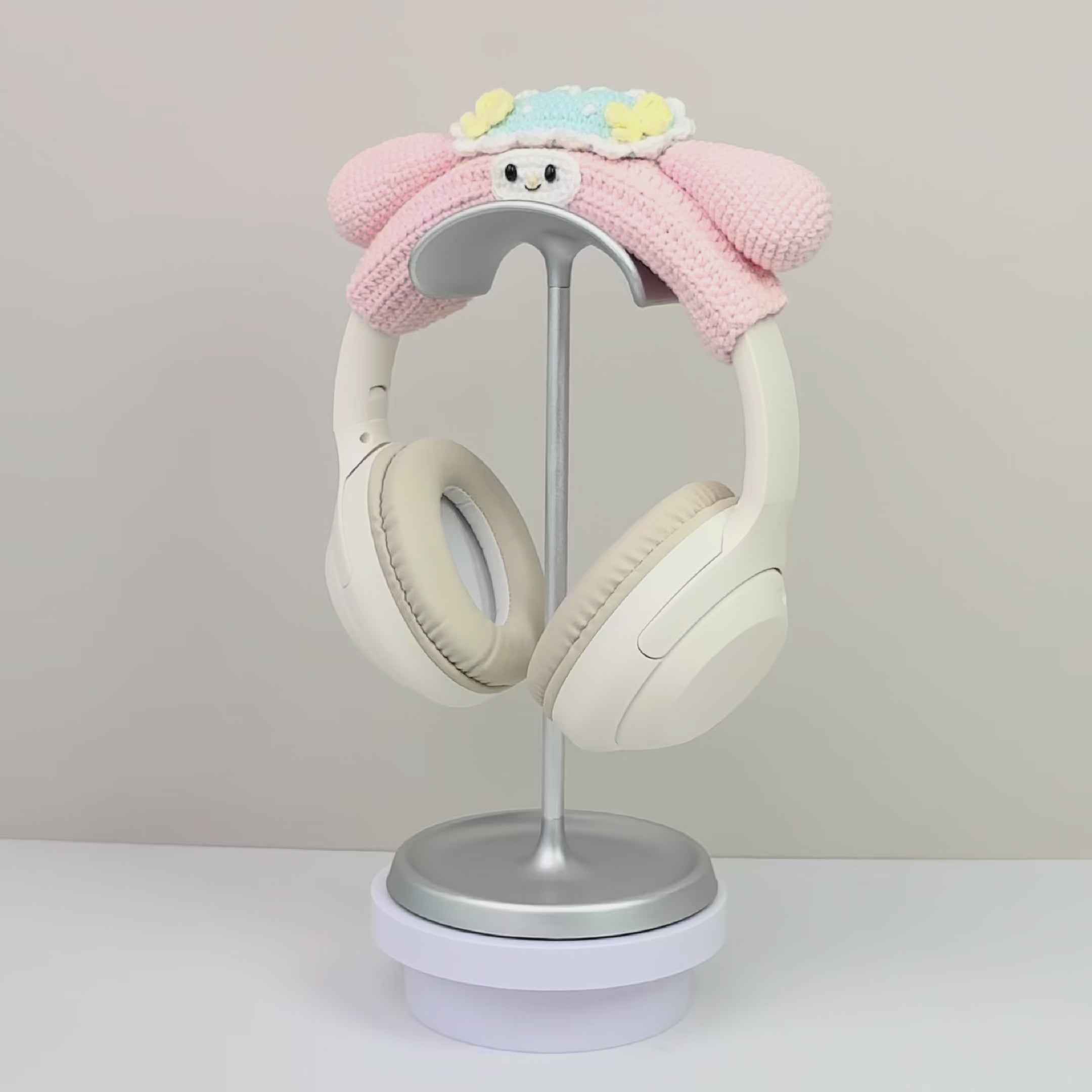 My Melody-Inspired Crochet Headphone Cover