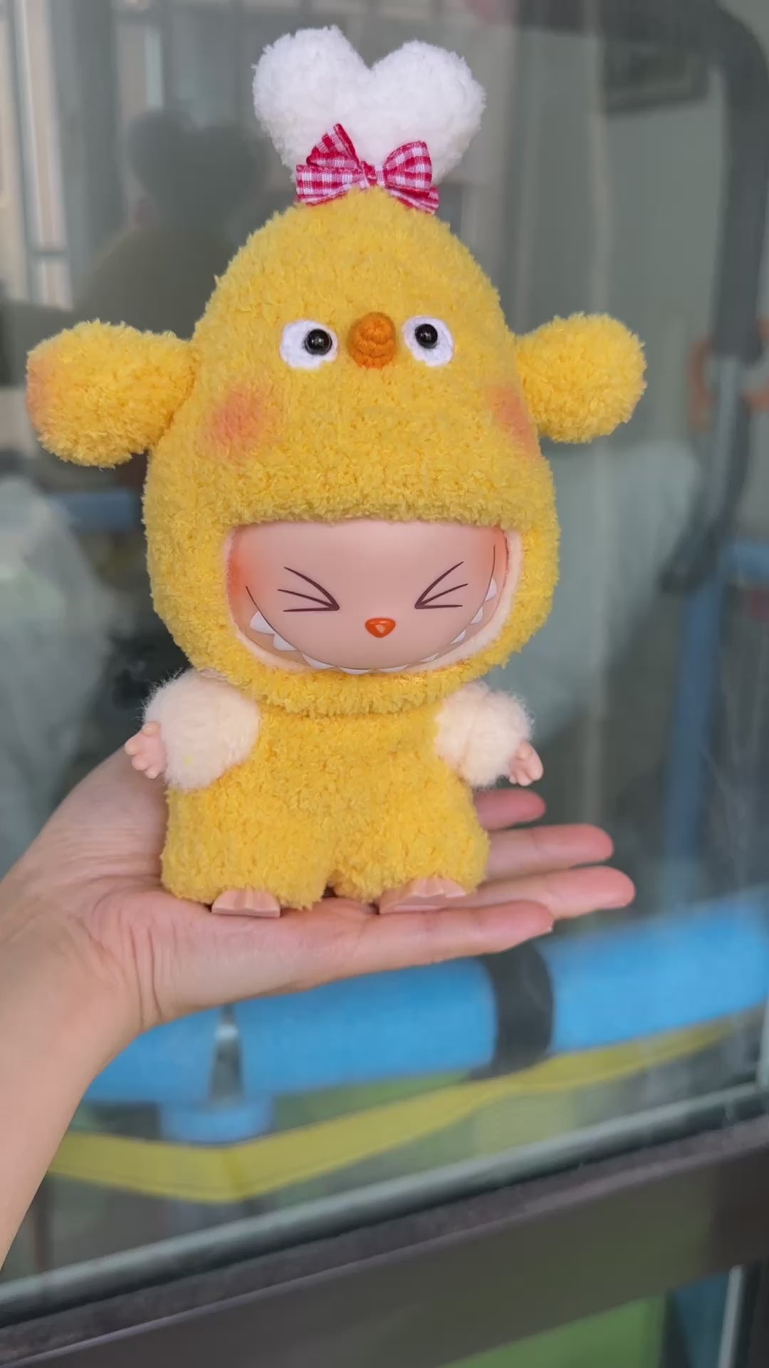 Adorable Labubu Doll Outfit – Playful Yellow Plush Costume for Collectors - Video 1