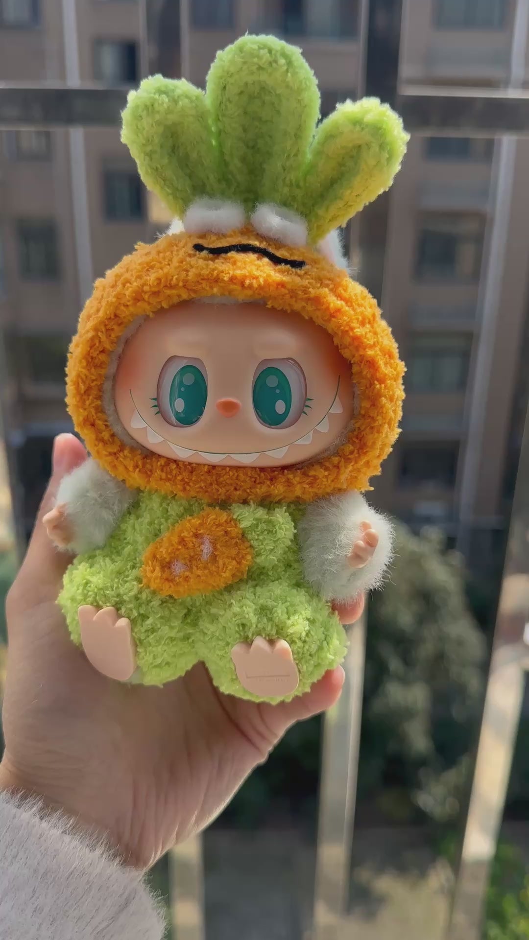 Whimsical Carrot Labubu Doll – Vibrant Plush Collectible for Fun & Play - Video 1