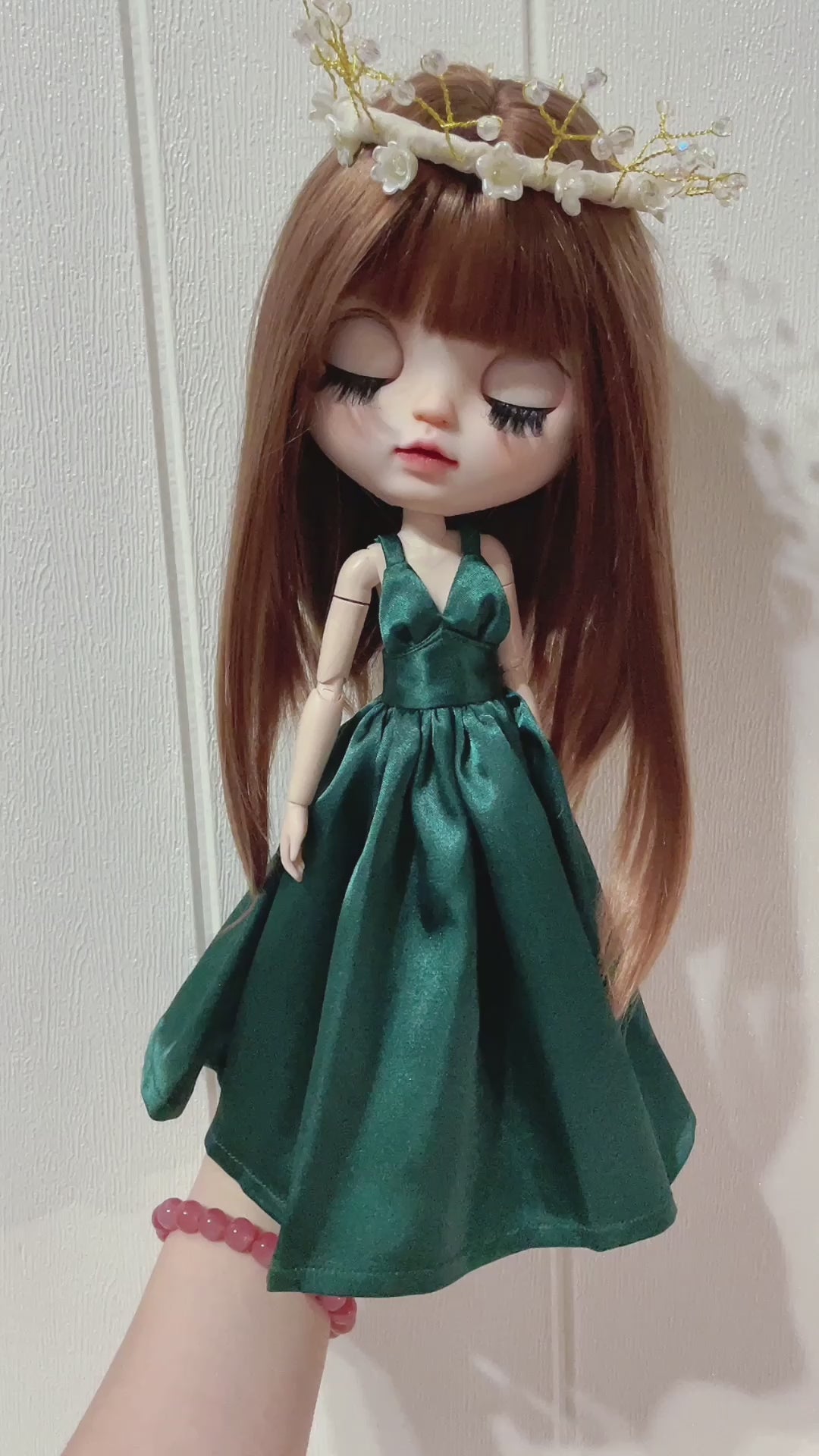 Exquisite Handcrafted BLYTHE Doll Headband - Floral Copper Wire & Beaded Elegance in Gold & Silver - Artisan Quality Accessory - Video 1