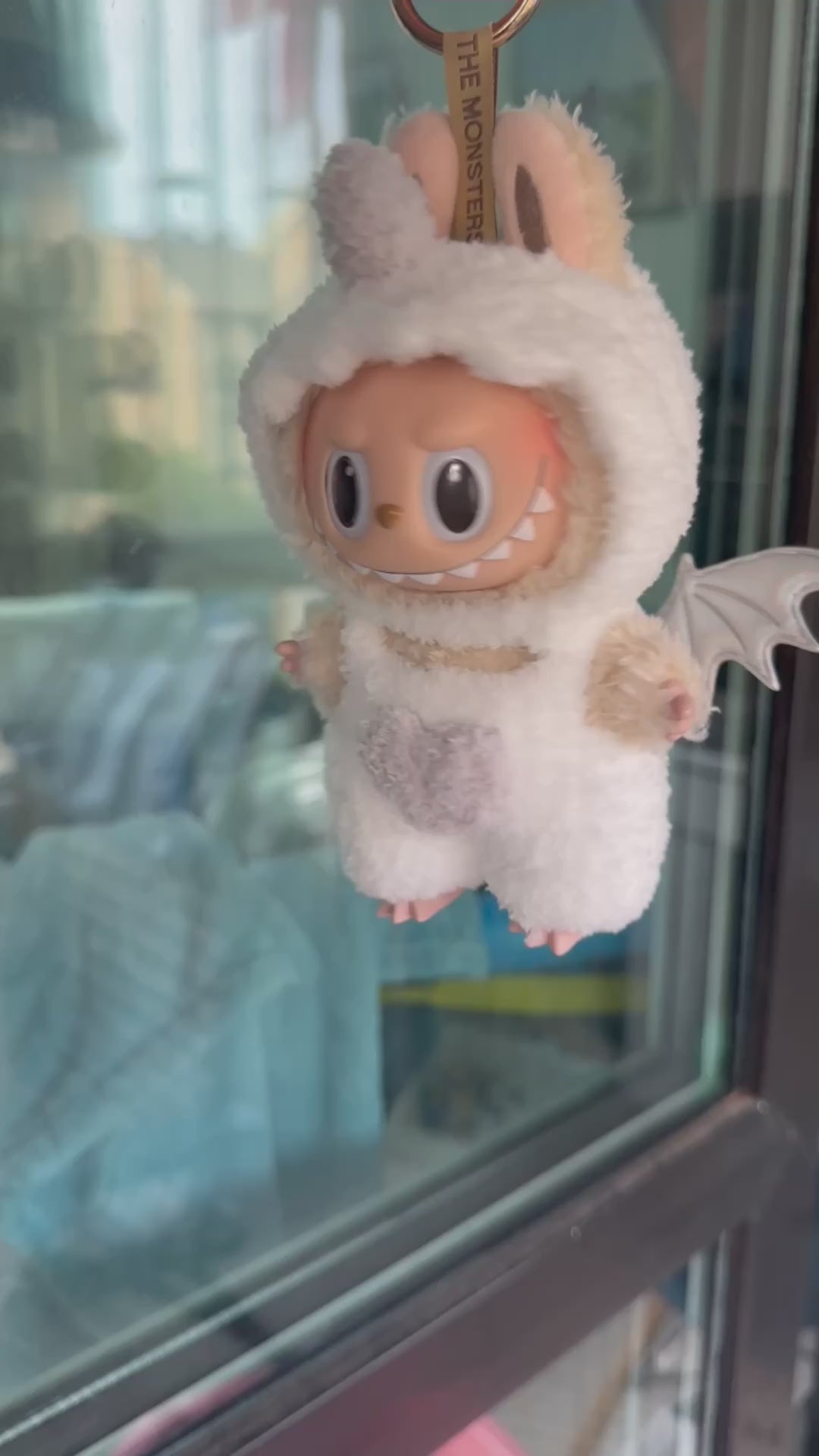 Whimsical Labubu Doll Outfit – Plush Monster Costume with Wings & Hood - Video 1